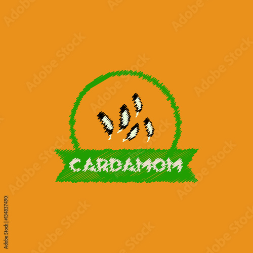 flat vector icon design collection Kitchenware seasoning cardamom