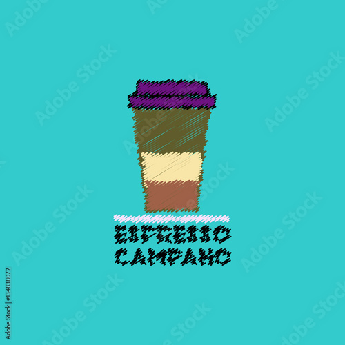 flat vector icon design collection espresso campano to go photo