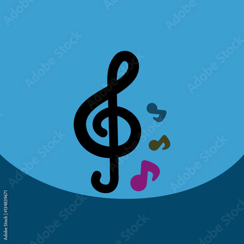 flat vector icon design collection music note