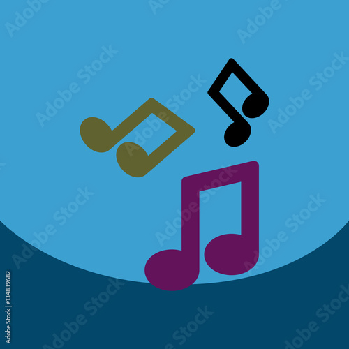 flat vector icon design collection music note