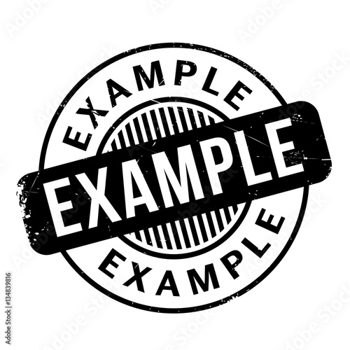 Example rubber stamp. Grunge design with dust scratches. Effects can be easily removed for a clean, crisp look. Color is easily changed.