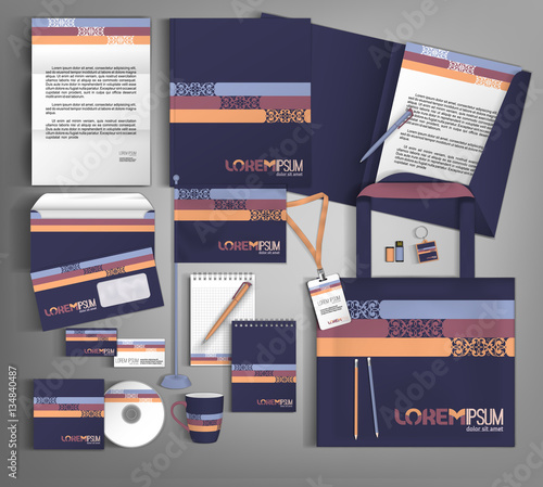 Corporate Identity set. Beautiful abstract business set statione