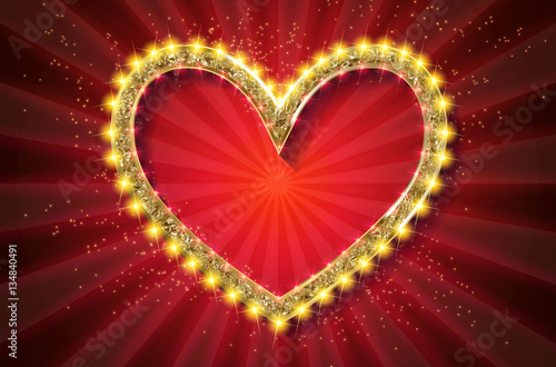 Frame cinema heart. Red version
