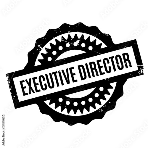 Executive Director rubber stamp. Grunge design with dust scratches. Effects can be easily removed for a clean, crisp look. Color is easily changed.