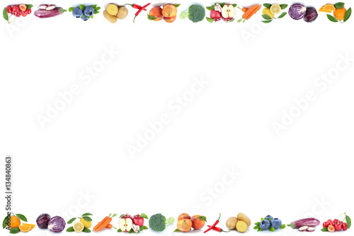 Obst und Gemüse Früchte Textfreiraum Copyspace Apfel Orange Fr