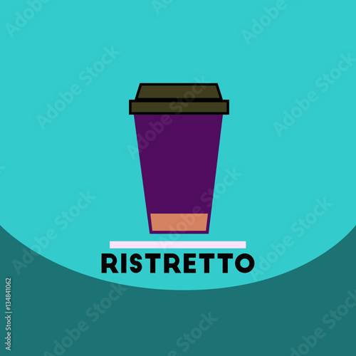 flat vector icon design collection ristretto to go