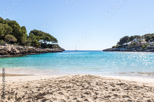 Fototapeta Naklejka Na Ścianę i Meble -  Mallorca Strand unter Palmen