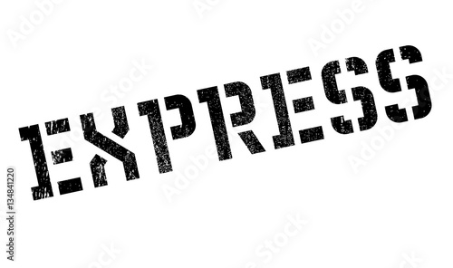 Express rubber stamp. Grunge design with dust scratches. Effects can be easily removed for a clean, crisp look. Color is easily changed.