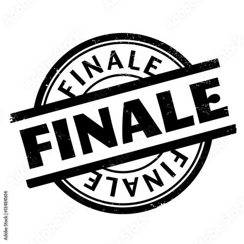 Finale rubber stamp. Grunge design with dust scratches. Effects can be easily removed for a clean, crisp look. Color is easily changed.