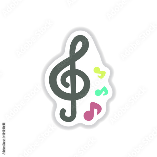 color label design collection of music note