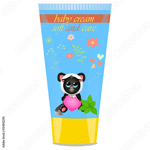 Baby cream tube with kids design