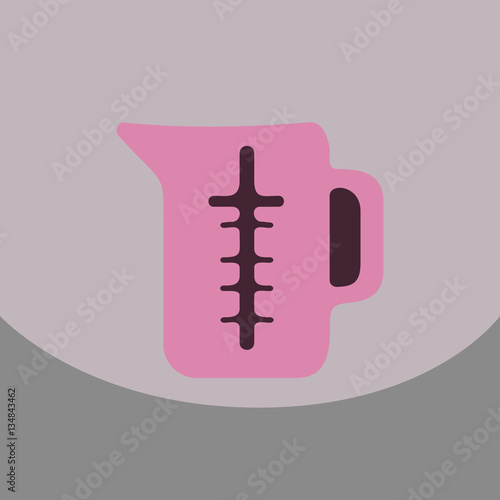 Illustration of the measuring jug icon water vessel