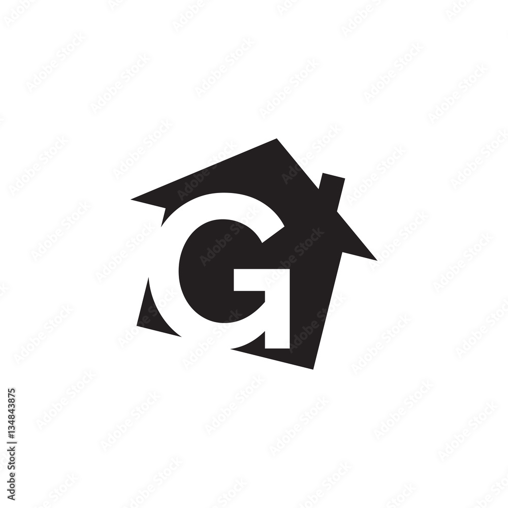 initial letter logo house alphabet black color initial letter logo house alphabet black color