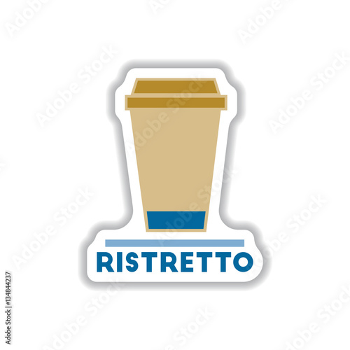 Label Frames and badges vector icons coffee emblem ristretto to go