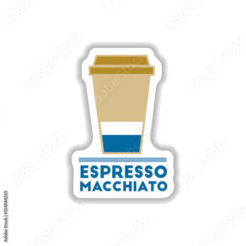 Label Frames and badges vector icons coffee emblem espresso macchiato to go