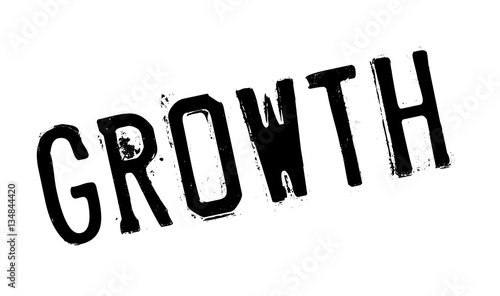 Growth rubber stamp. Grunge design with dust scratches. Effects can be easily removed for a clean, crisp look. Color is easily changed.