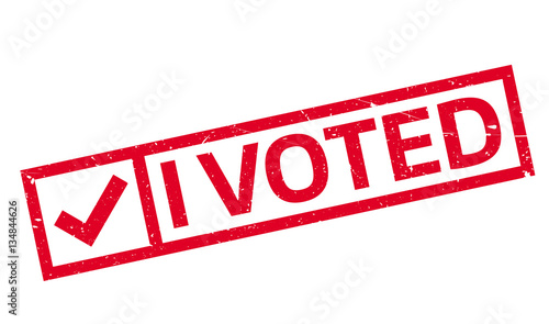 I Voted rubber stamp. Grunge design with dust scratches. Effects can be easily removed for a clean, crisp look. Color is easily changed.