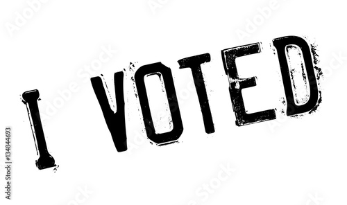 I Voted rubber stamp. Grunge design with dust scratches. Effects can be easily removed for a clean, crisp look. Color is easily changed.