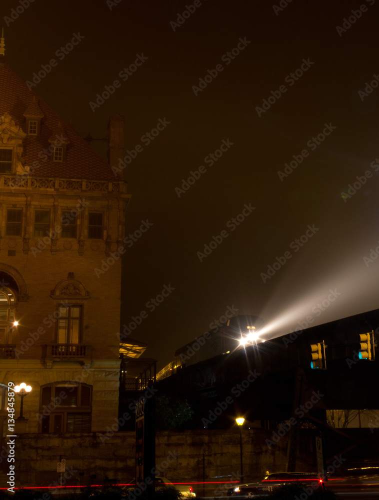 Night scene of train station in Richmond Va Night scene of train station in Richmond Va