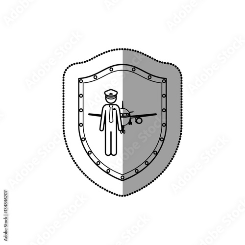 Airplane jet pilot icon vector illustration graphic design