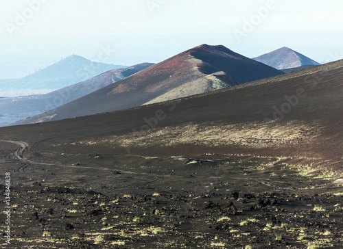 A typical landscape of volcanic plateau Tolbachik - Kamchatka, Russia photo