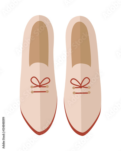 Pair of Shoes Vector Illustration in Flat Design