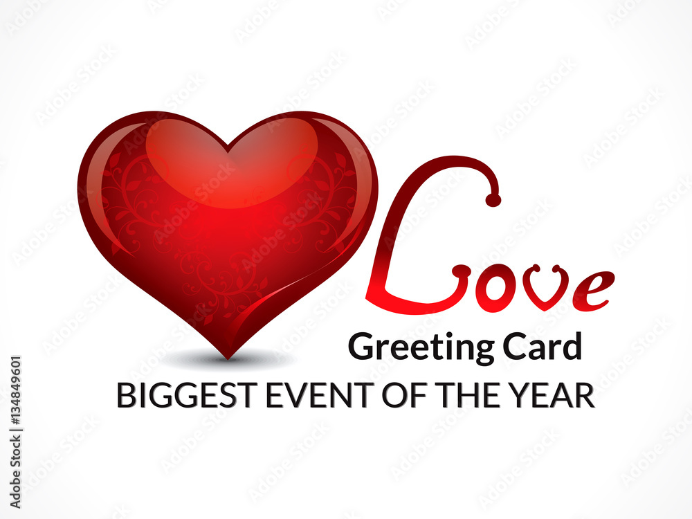 Valentine's Day Love Card Design Template