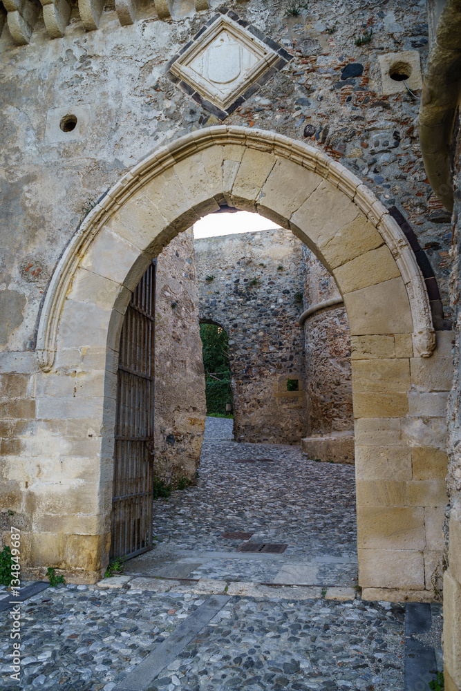 Gate at Milazzo castle, Sicily