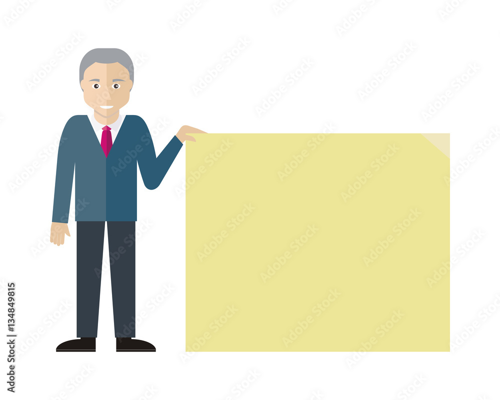 Poster Template with Empty Paper Sheet Flat Vector Poster Template with Empty Paper Sheet Flat Vector