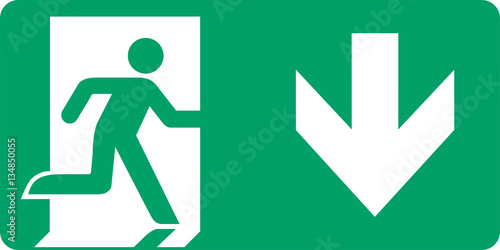 ISO 7010 E002 Emergency exit (right hand)