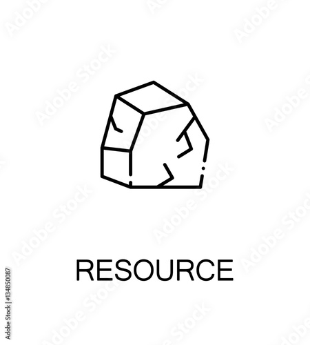 Resourse flat icon.