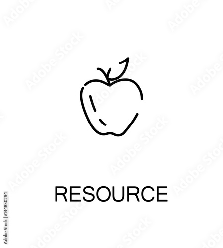 Resourse flat icon.