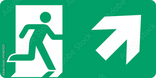 ISO 7010 E002 Emergency exit (right hand)