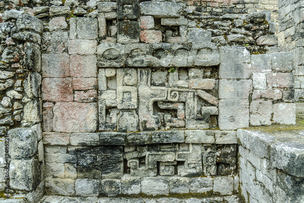 custom made wallpaper toronto digitalgeometric decorations in the Mayan ruins of the archaeological place of Becan in the reservation of the biosphere of Calakmul in Campeche, Mexico.