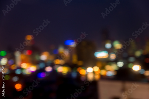 blurred bangkok cityscape night lights colorful cityscape bokeh, © lukyeee_nuttawut