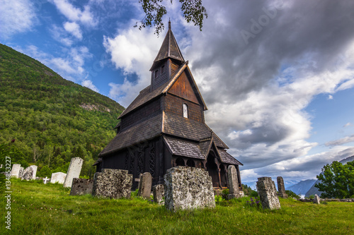 July 23, 2015: The Stave Church of Urnes, Norway photo