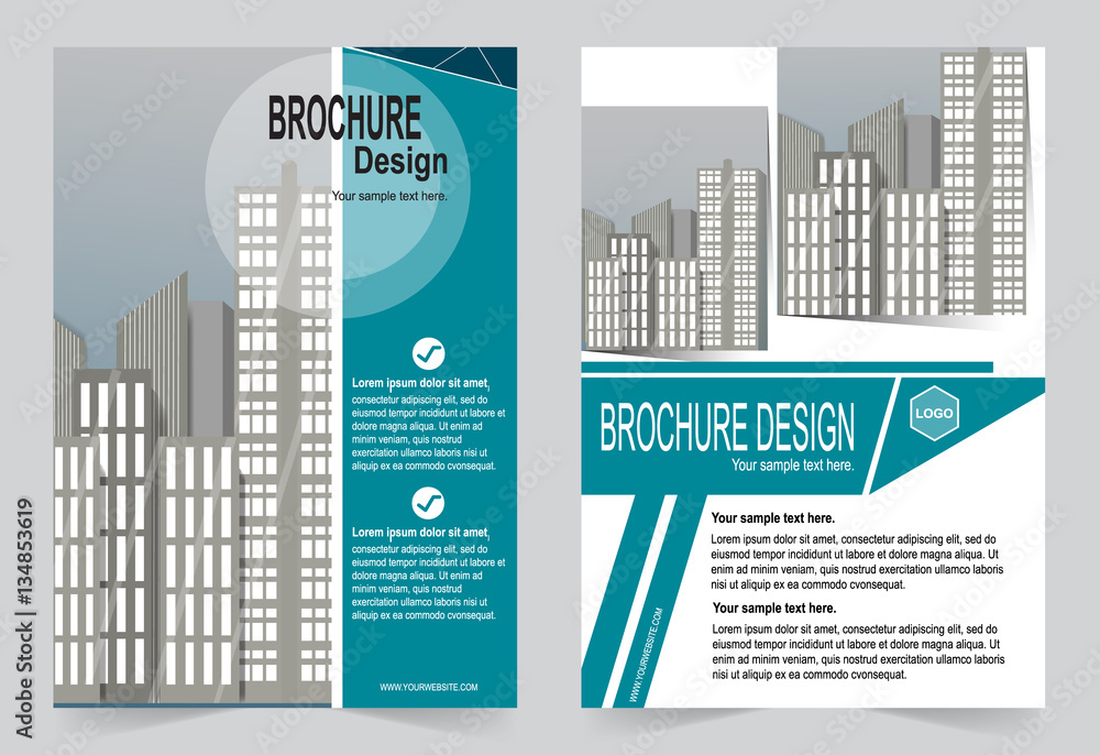Brochure template flyer design green template
