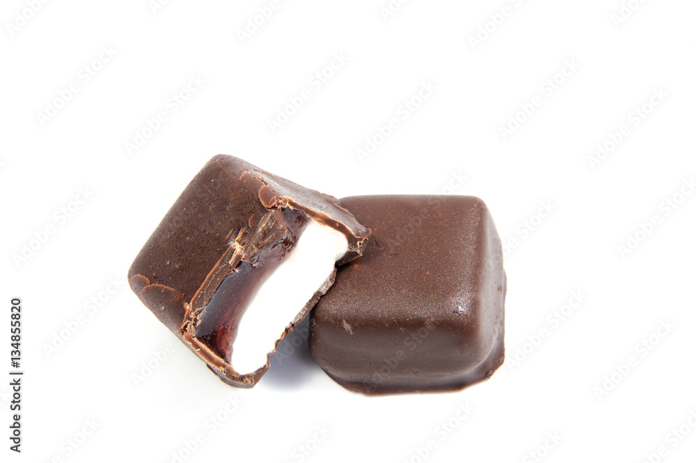 Chocolate candy with isolated on white background. Chocolate candy with isolated on white background.