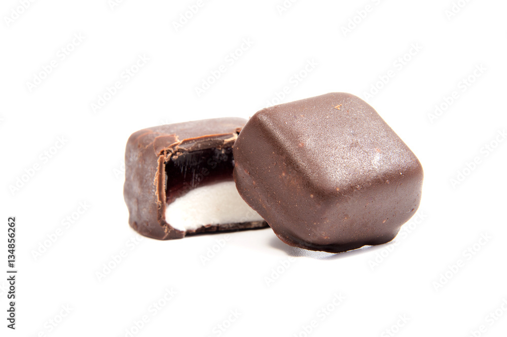 Chocolate candy with isolated on white background. Chocolate candy with isolated on white background.