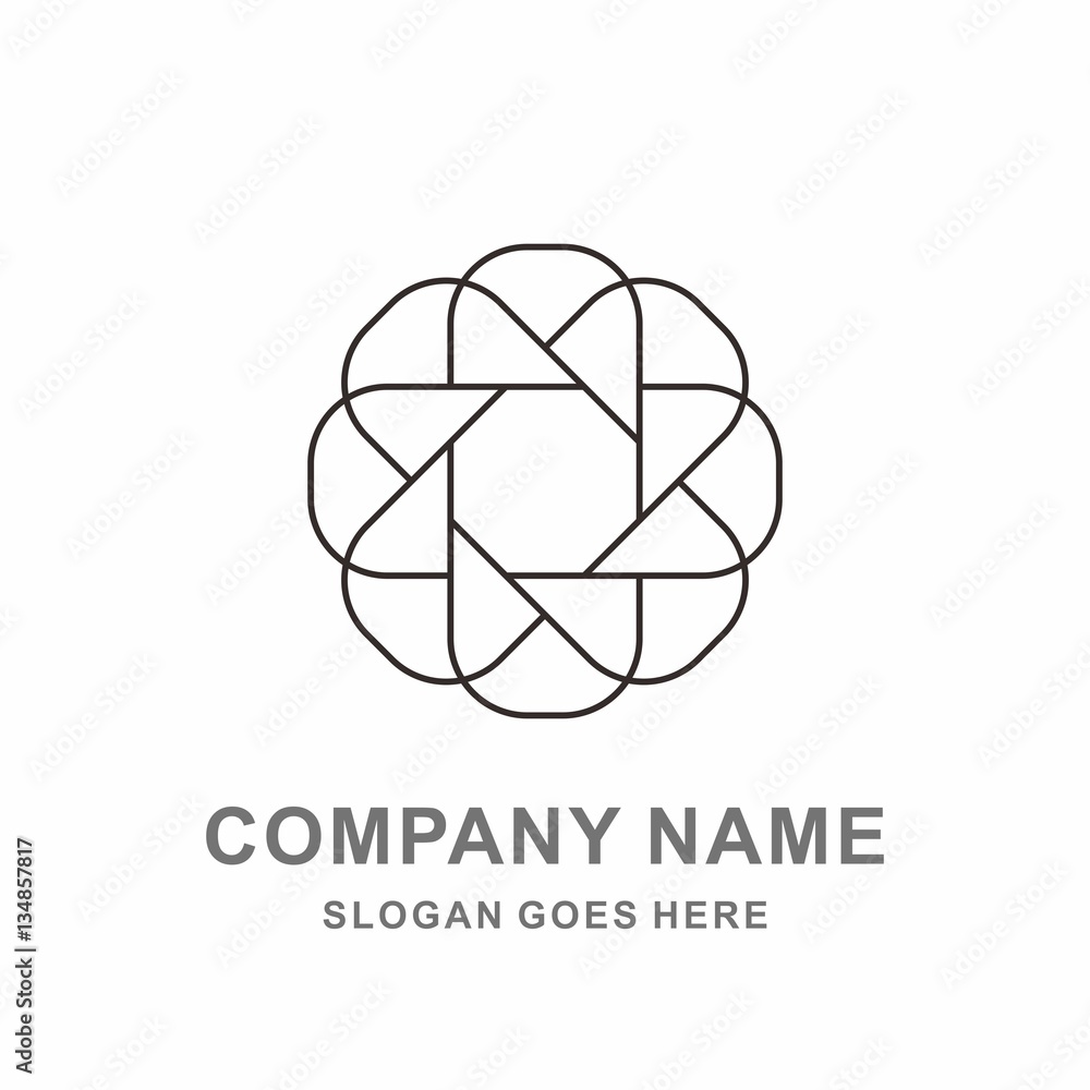 Geometric Circle Pattern Clover Flowers Morocco Interior Motif Decoration Business Company Stock Vector Logo Design Template Geometric Circle Pattern Clover Flowers Morocco Interior Motif Decoration Business Company Stock Vector Logo Design Template