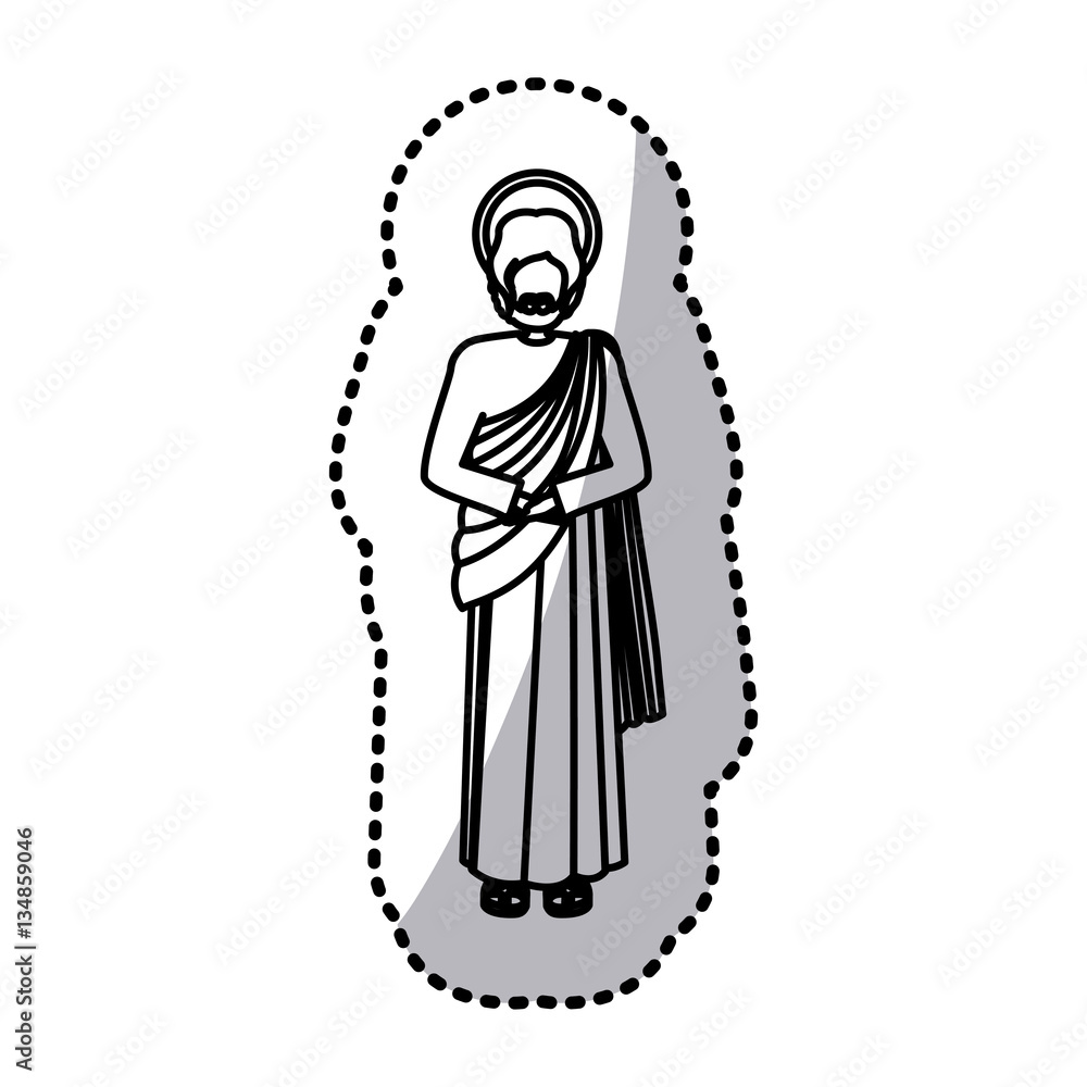 Holy joseph icon vector illustration graphic design Holy joseph icon vector illustration graphic design