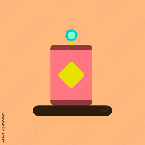 Vector illustration of Chinese new year celebration in flat style little plant