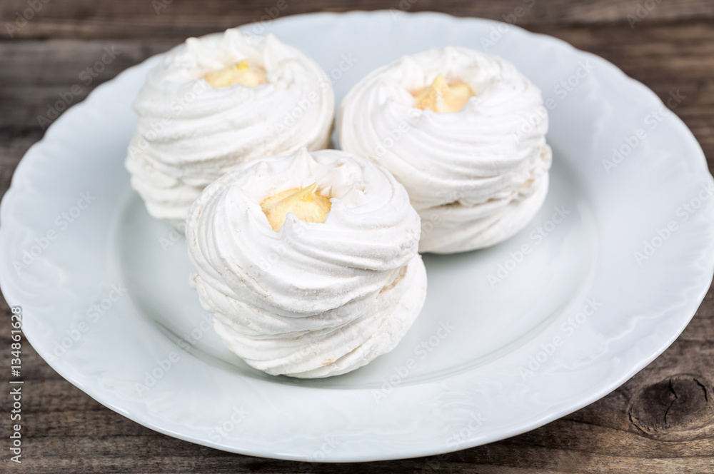 marshmallow (zefir) with cream marshmallow (zefir) with cream