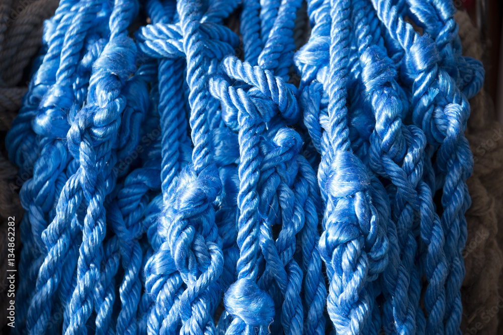 Ropes cord in row as a background