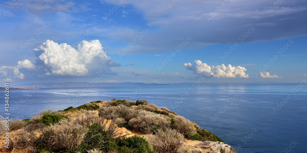 Aegean sea, Cape Sounion, Attica, Greece