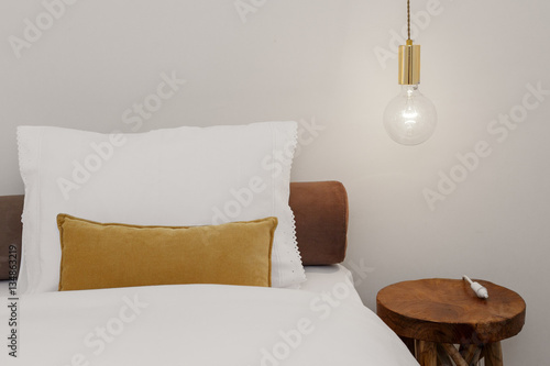 Modern Nightstand With Lamp