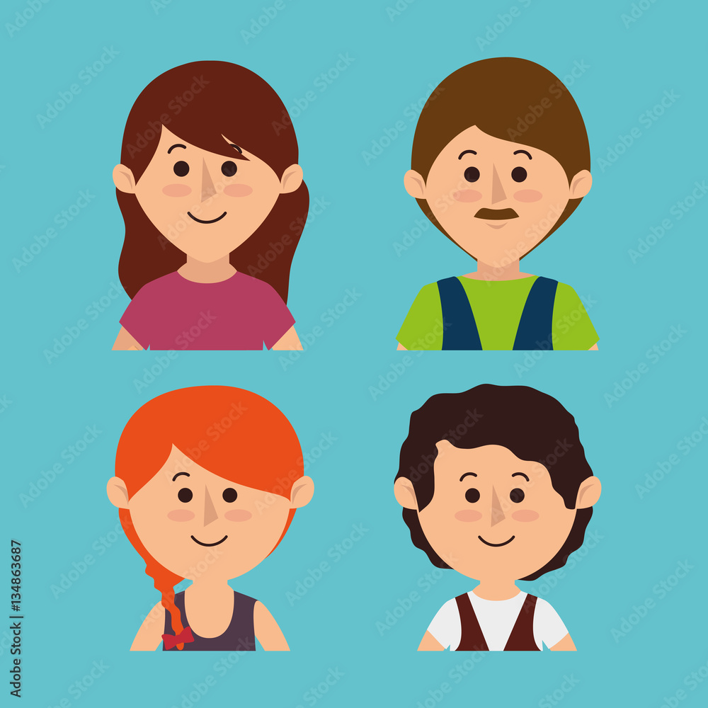 cute family members group vector illustration design cute family members group vector illustration design