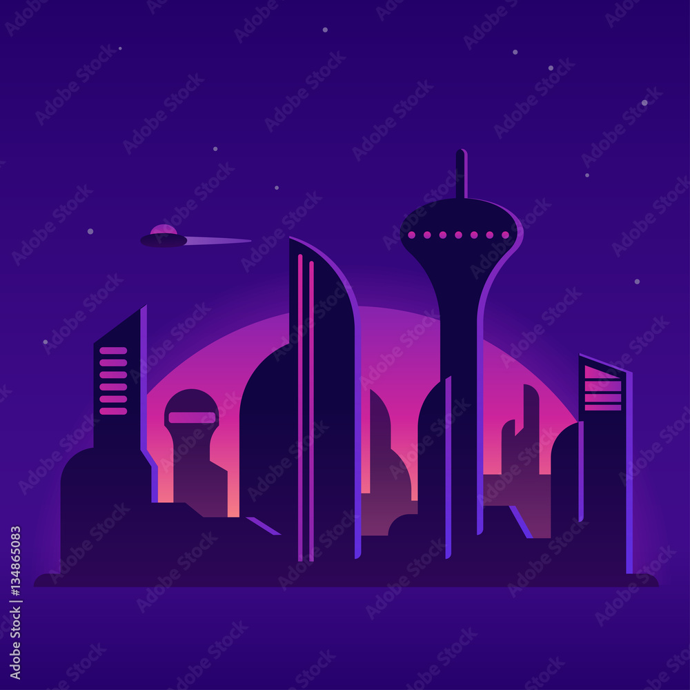 Future city illustration