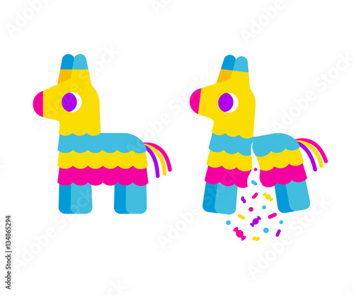 Bright cartoon pinata