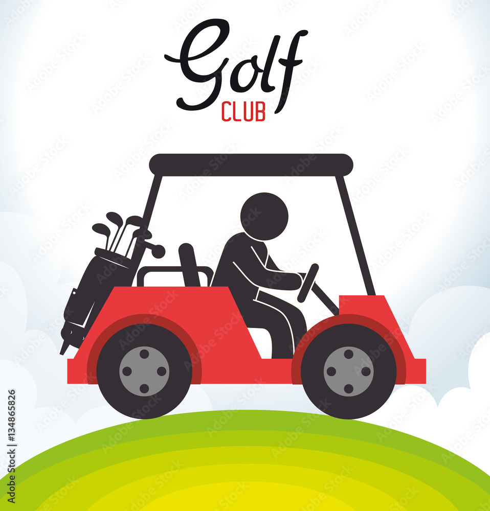 golf club cart icon vector illustration design golf club cart icon vector illustration design